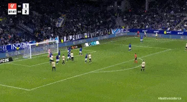 体育入口-锁定胜局！阿劳霍头球破门！巴萨3-1奥维耶多！